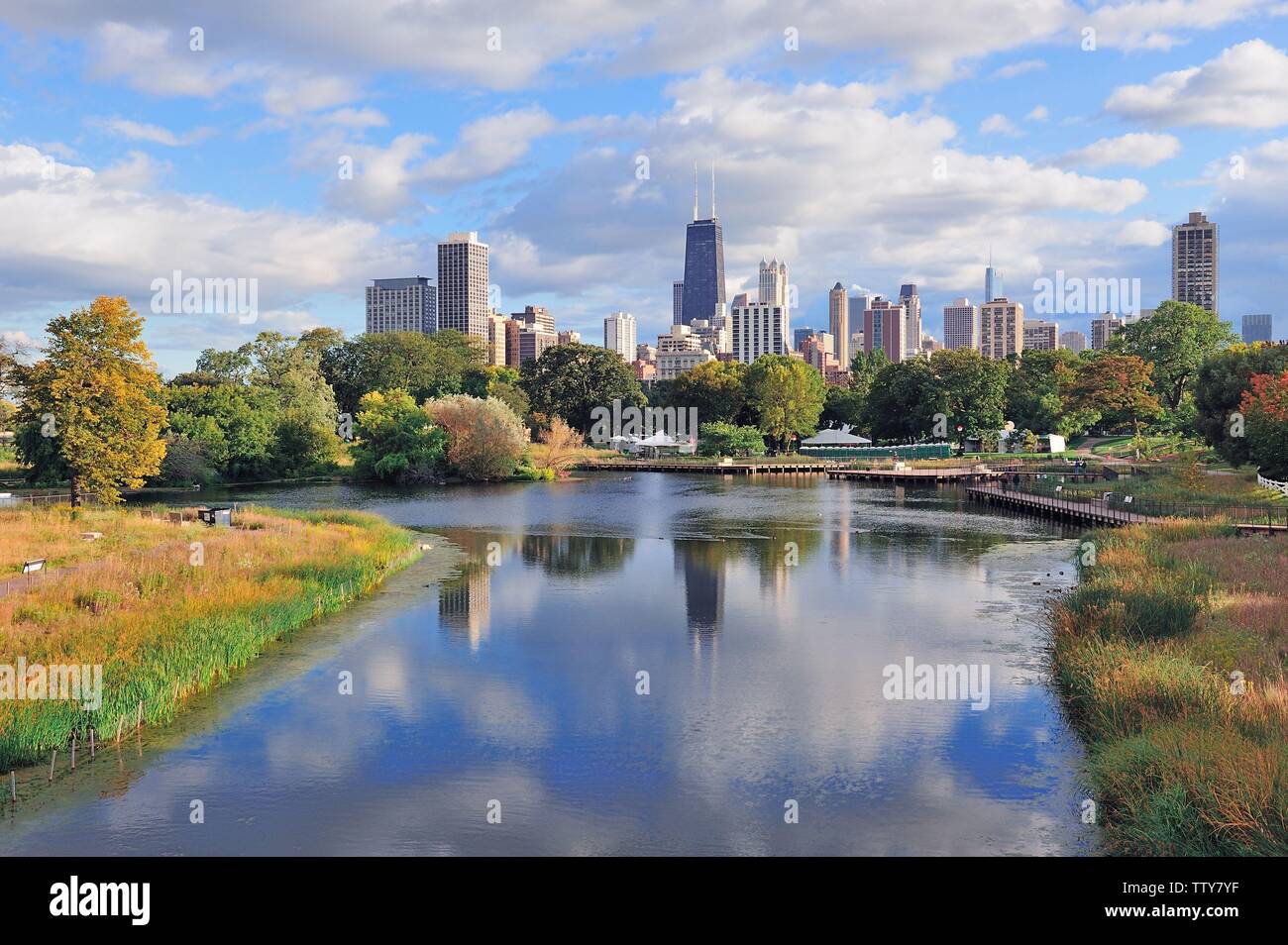 Chicago skyline viewed over hi-res stock photography and images - Alamy
