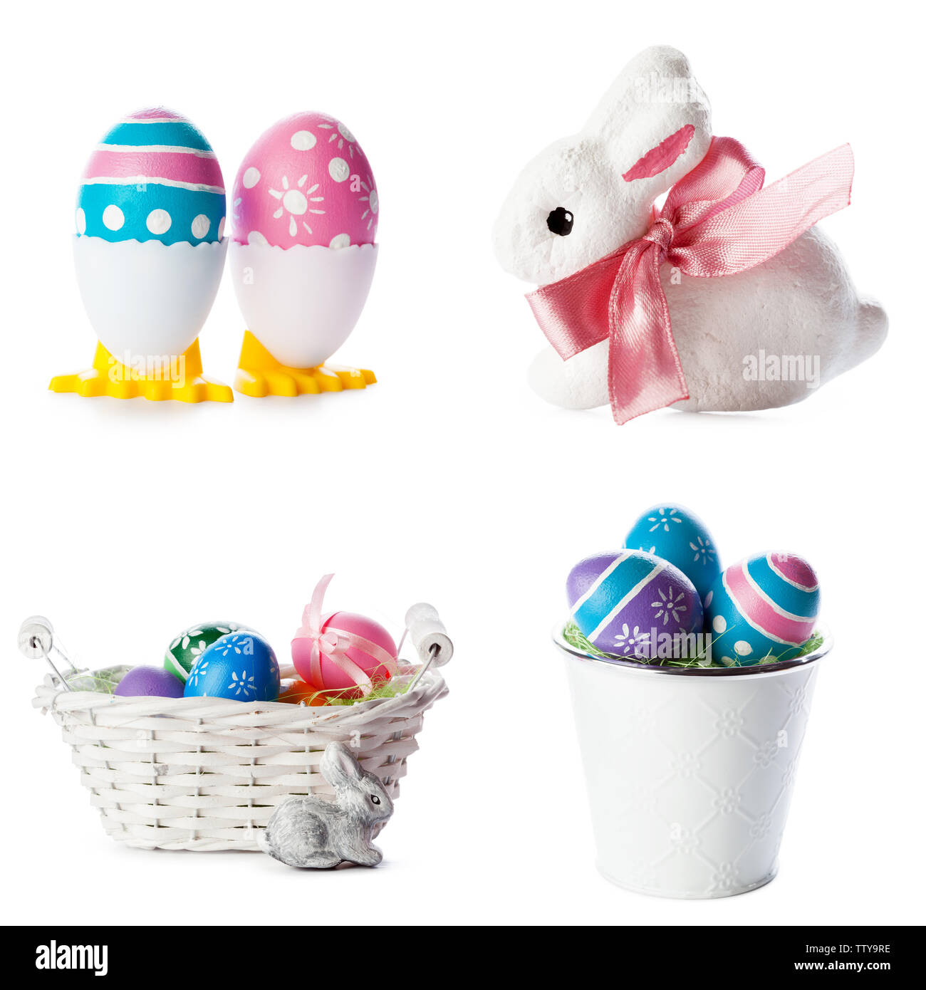 easter eggs isolated on white Stock Photo - Alamy