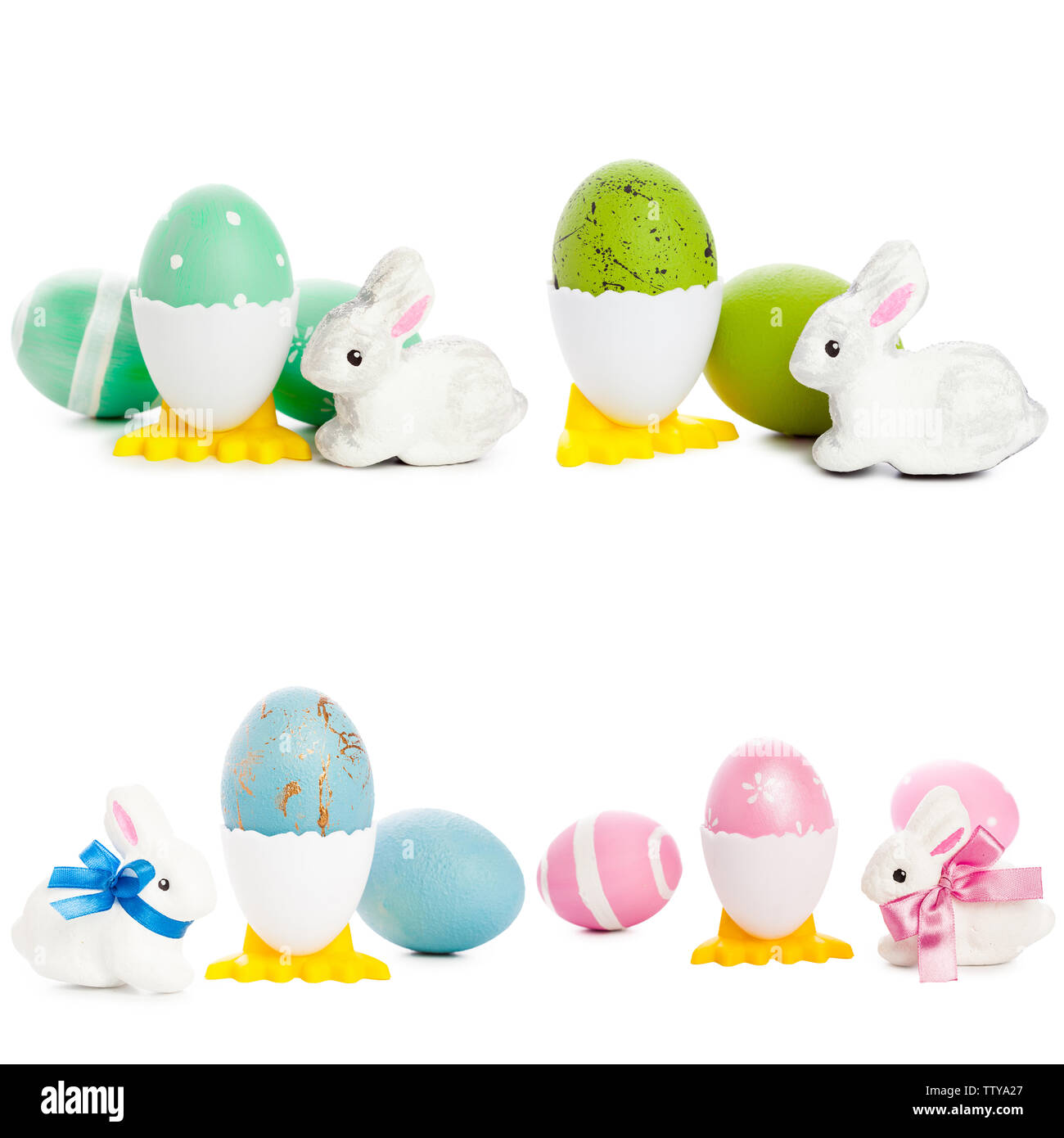 easter eggs isolated on white Stock Photo - Alamy