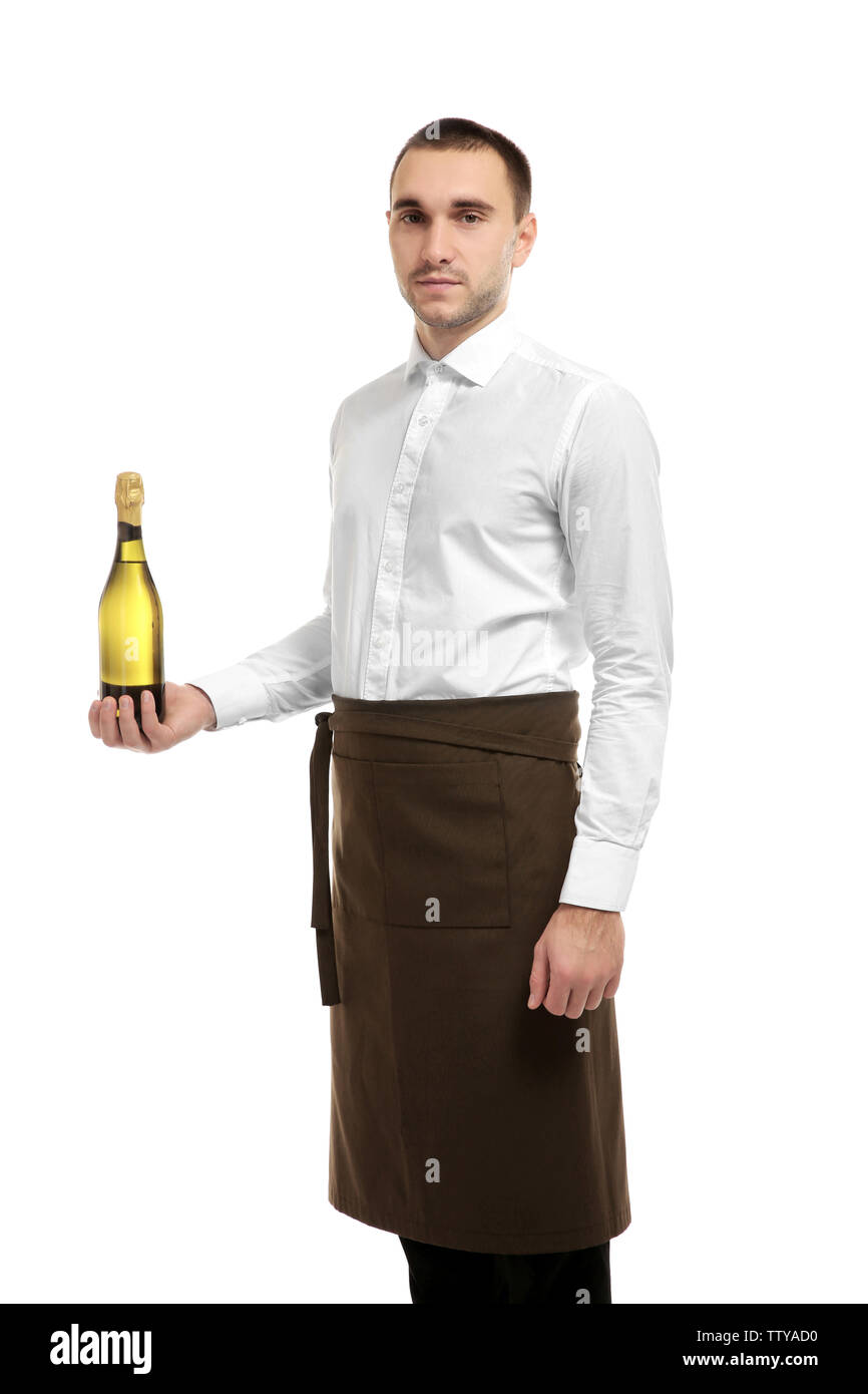 Waiter holding wine hi-res stock photography and images - Alamy