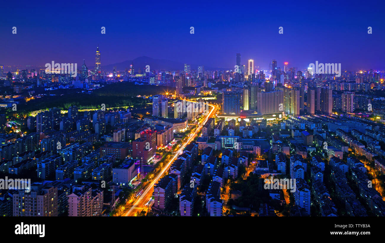 Night Scenery in Nanjing Stock Photo - Alamy