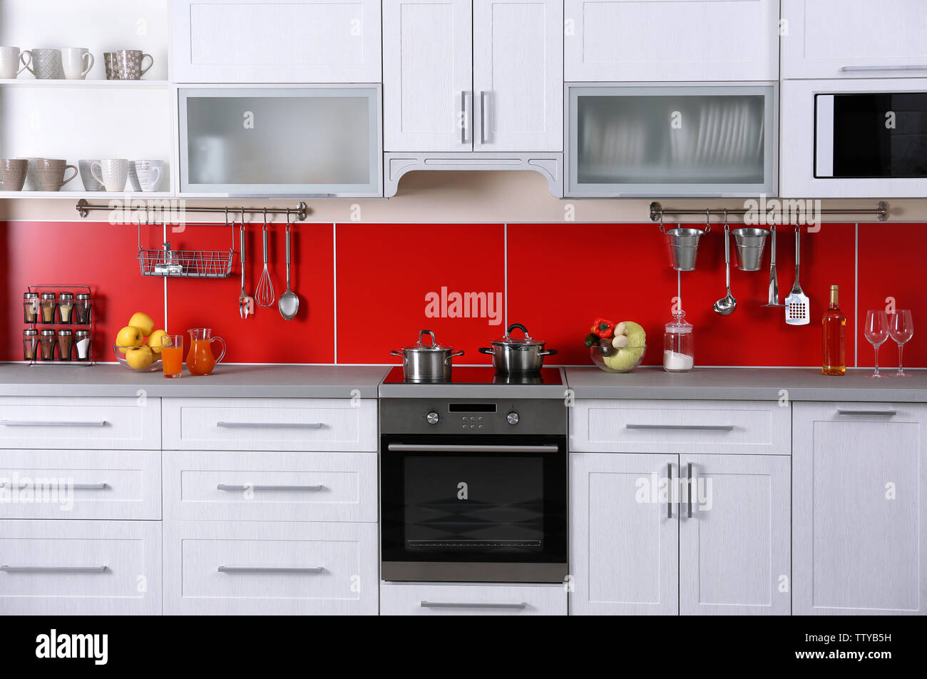 Modern kitchen interior Stock Photo - Alamy