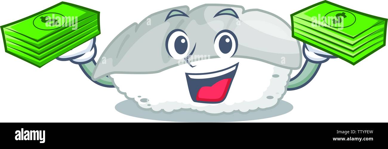 With money bag ika sushi in the cartoon shape Stock Vector Image & Art