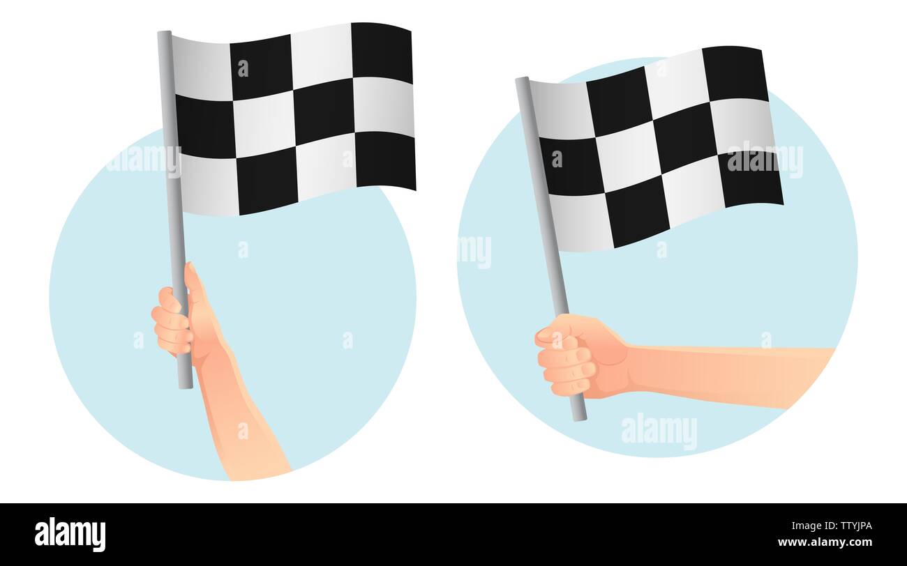 Start flag. Finish flag. illustration of racing flag Stock Photo - Alamy