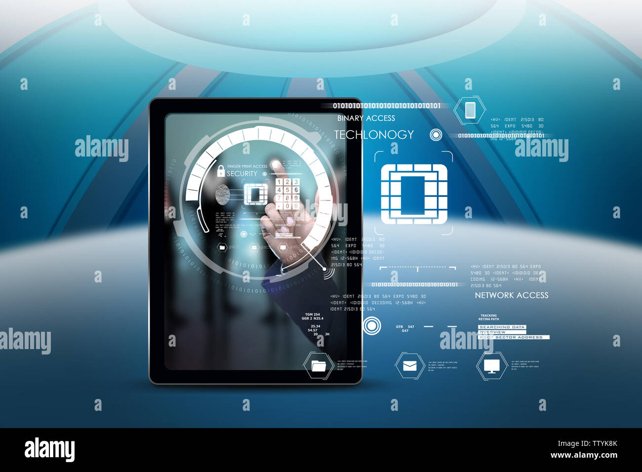 Virtual Button Pc Businessman pressing virtual buttons Stock Photo - Alamy