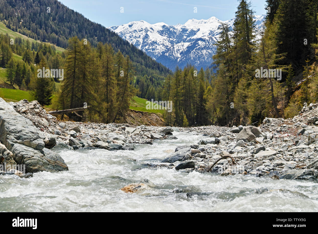 mountains landscape alps in europe Stock Photo - Alamy