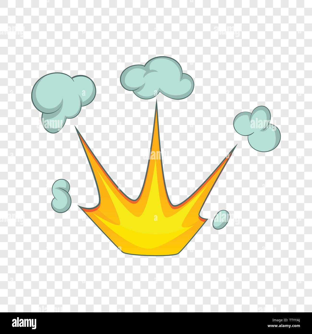 Explode effect with smoke icon, cartoon style Stock Vector Image & Art ...