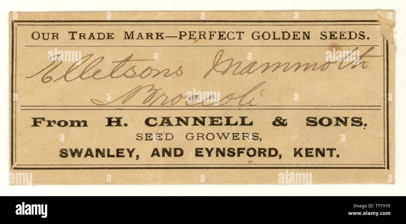 Victorian seed packet hi-res stock photography and images - Alamy