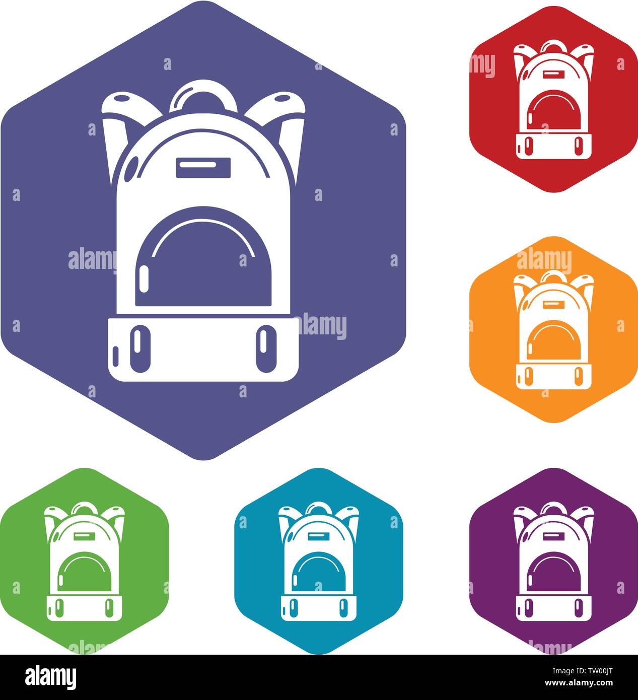 Haversack icons vector hexahedron Stock Vector