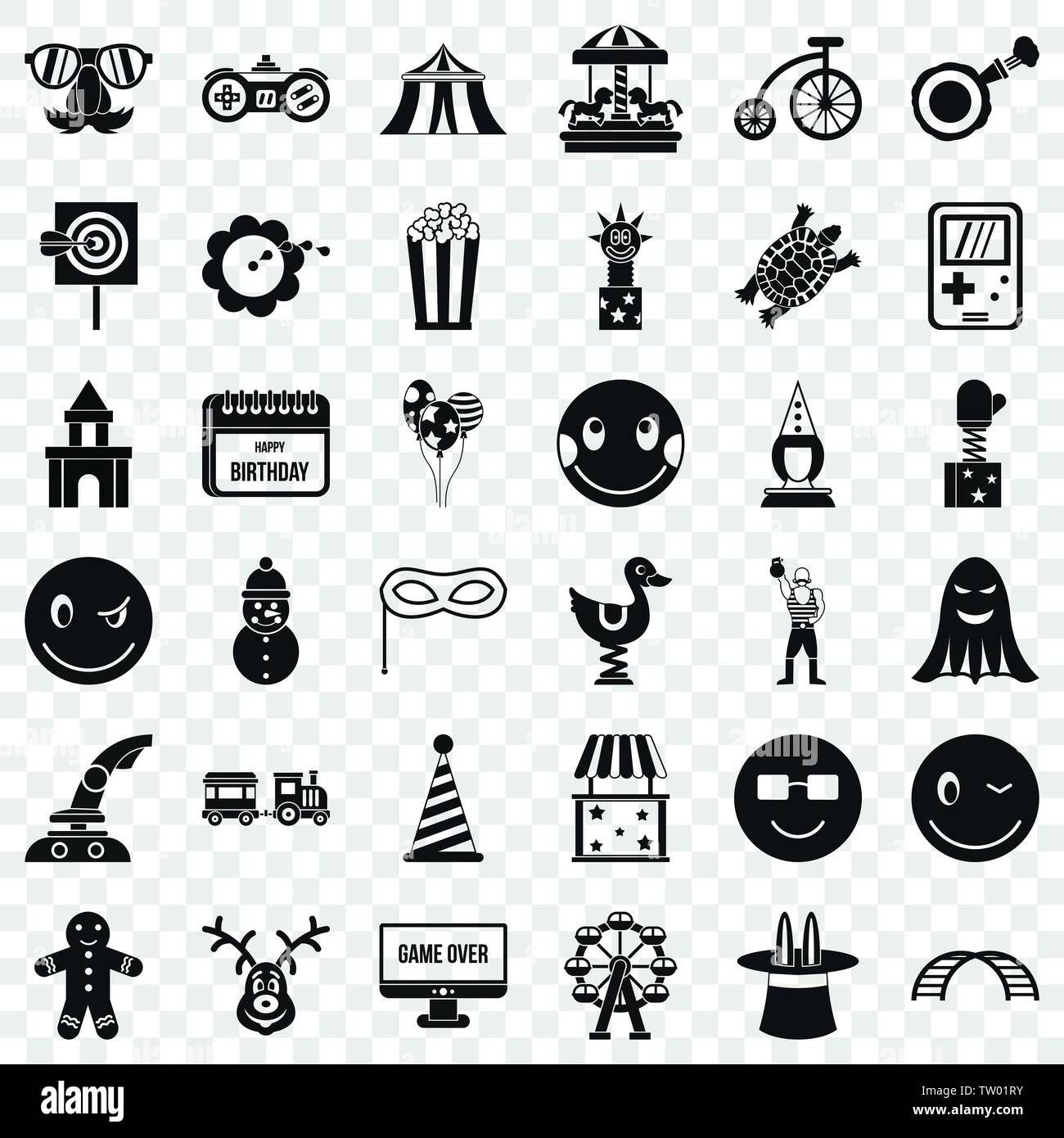Entertainment icons set, simple style Stock Vector Image & Art - Alamy
