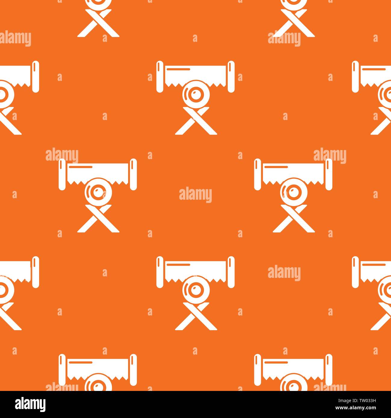 Cutting saw pattern vector orange Stock Vector