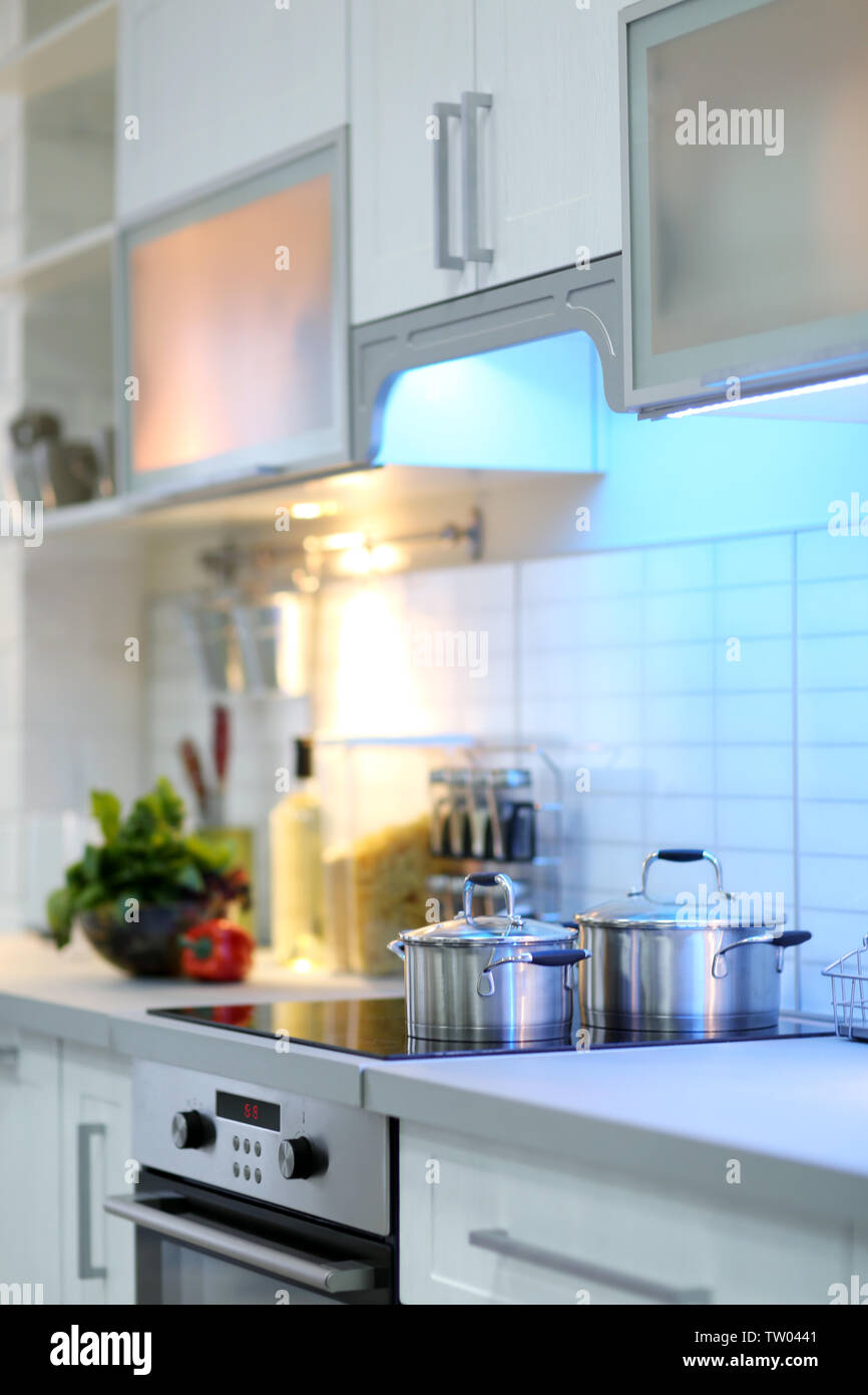 Modern kitchen interior Stock Photo - Alamy