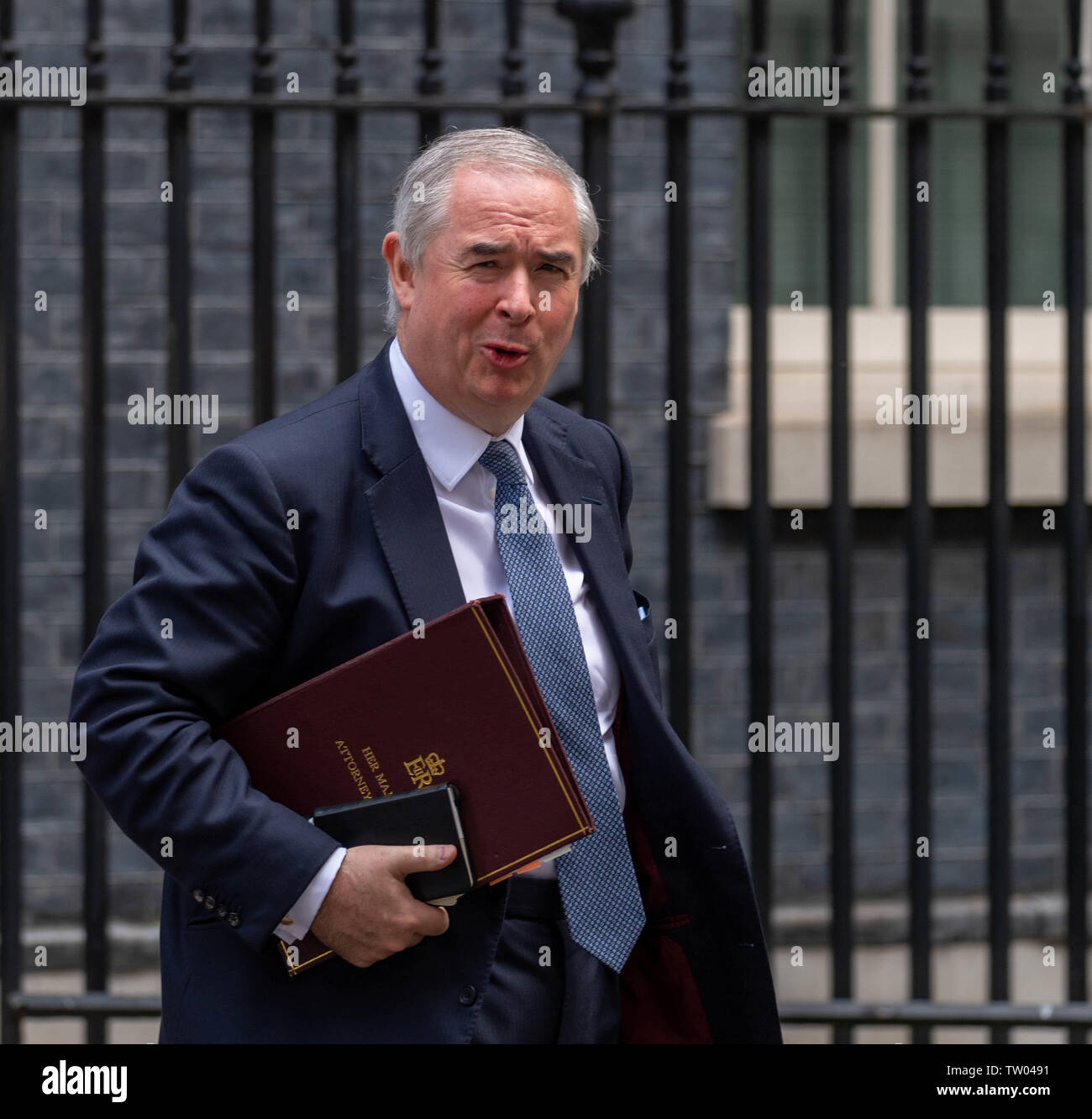London 18th June 2019, Geoffrey Cox, leaves a Cabinet meeting at 10 Downing Street, London Credit Ian Davidson/Alamy Live News Stock Photo