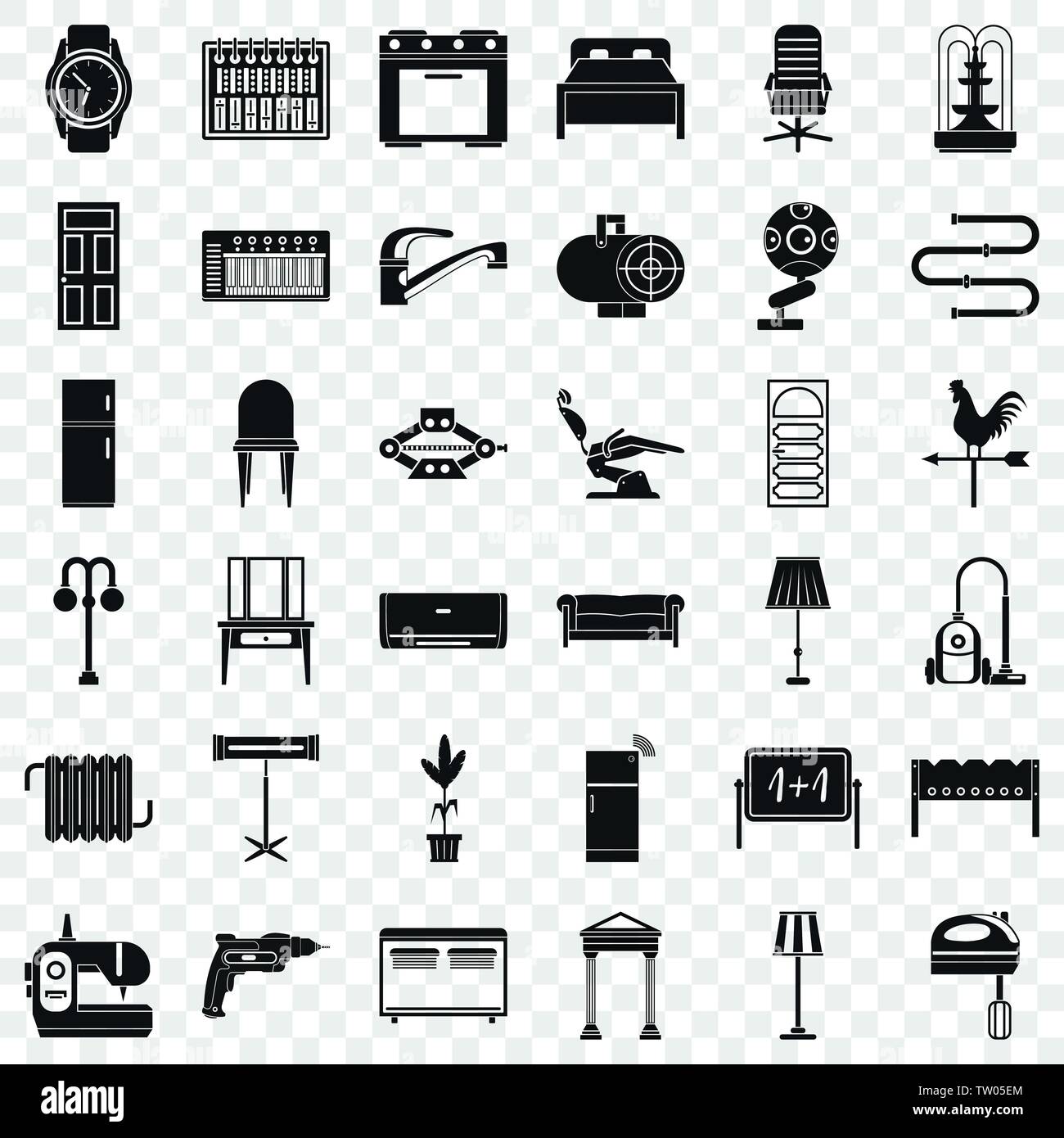 Home icons set, simple style Stock Vector Image & Art - Alamy