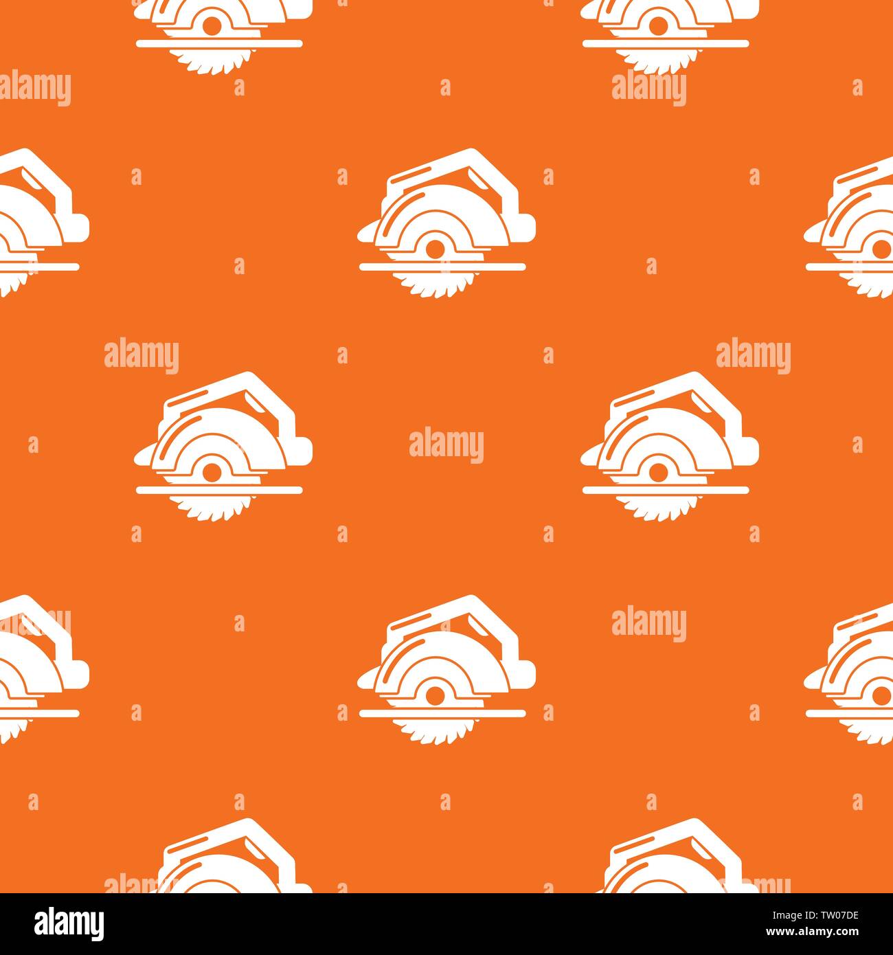 Circular saw pattern vector orange Stock Vector