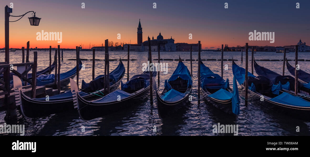 Blue covered gondolas hi-res stock photography and images - Alamy