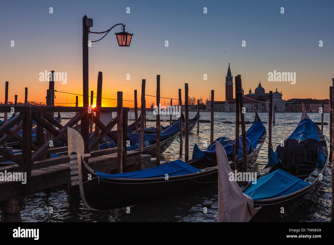Blue covered gondolas hi-res stock photography and images - Alamy