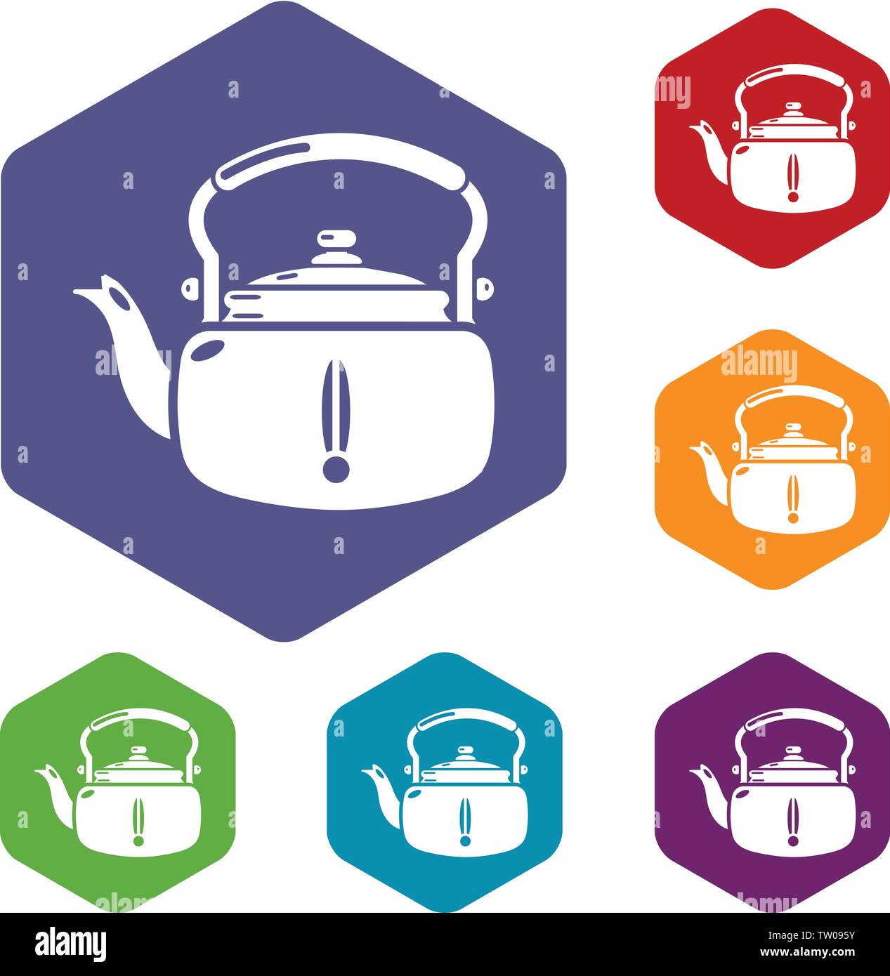 Kettle break icons vector hexahedron Stock Vector Image & Art Alamy