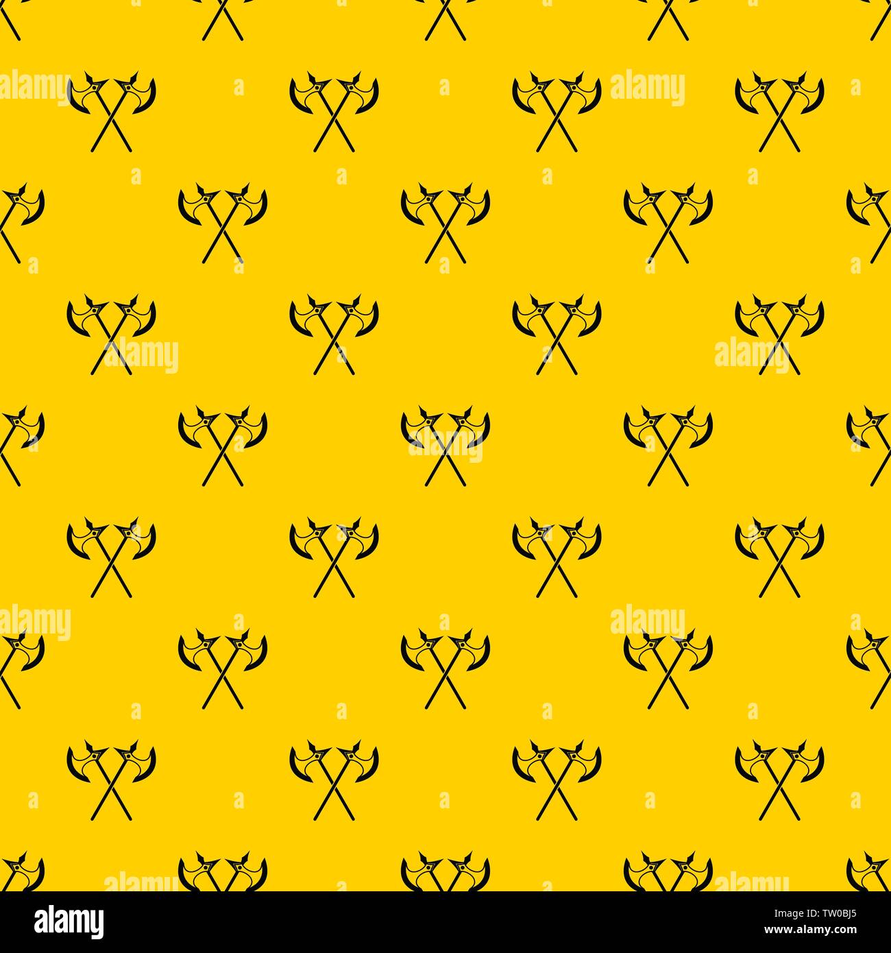 Crossed battle axes pattern vector Stock Vector