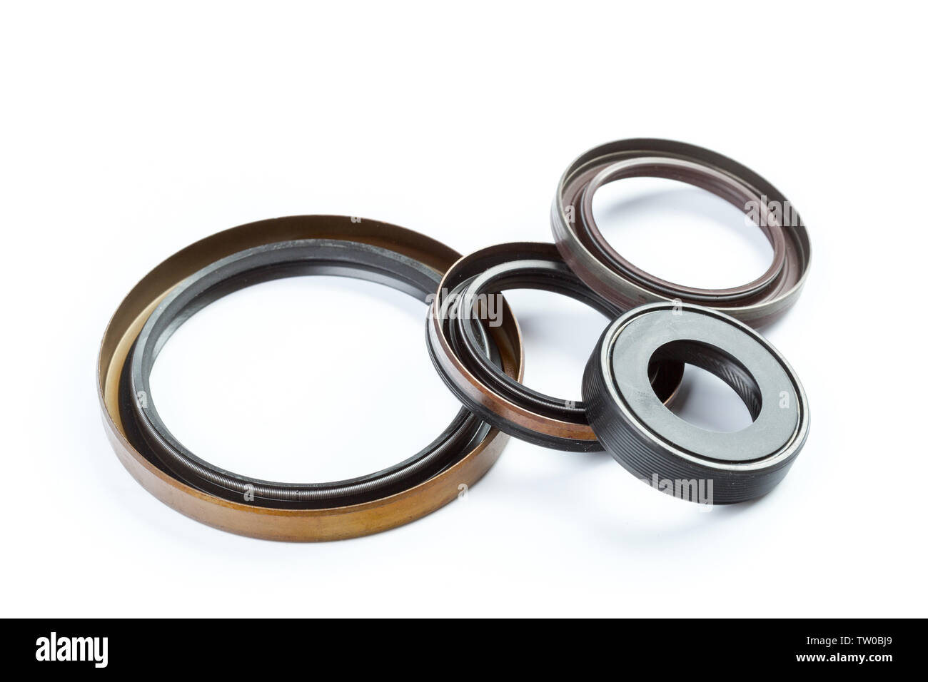 seal and camshaft crankshaft car on a white background Stock Photo Alamy