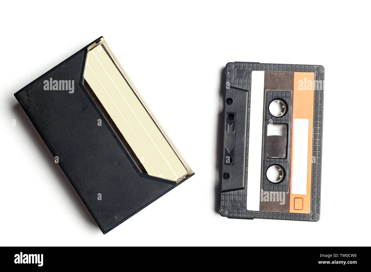vintage cassette tape isolated white background Stock Photo - Alamy