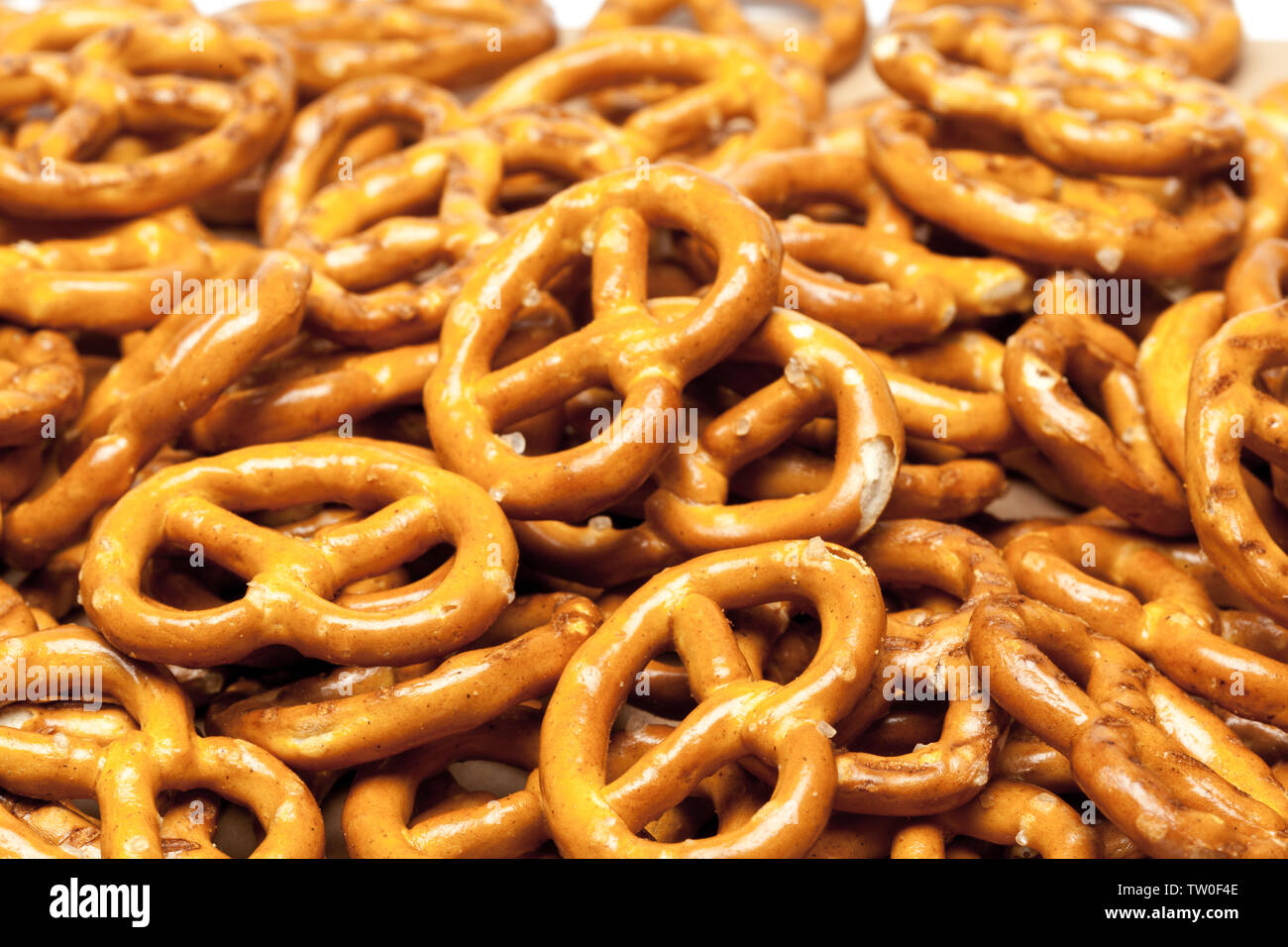 cookies bretzels on a white background Stock Photo