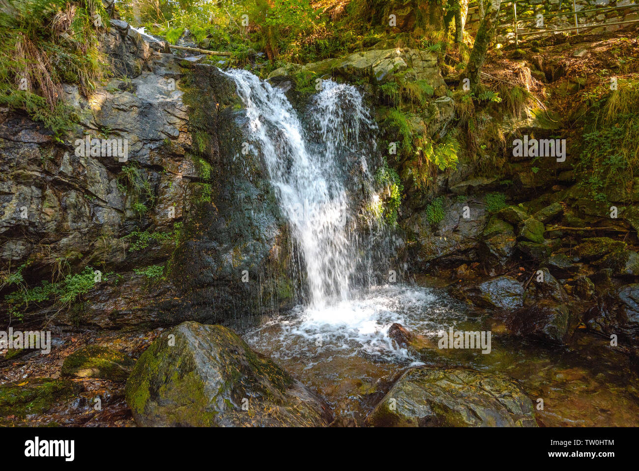 Waterfalls of Todtnau, Germany, upper section, Southern Black Forest Stock Photo