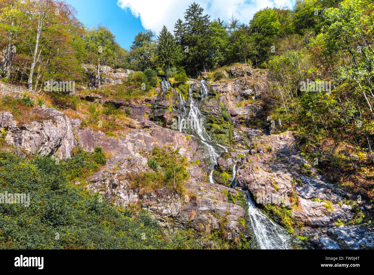 high waterfalls of Todtnau, Germany, popular destination in the Southern Black Forest Stock Photo