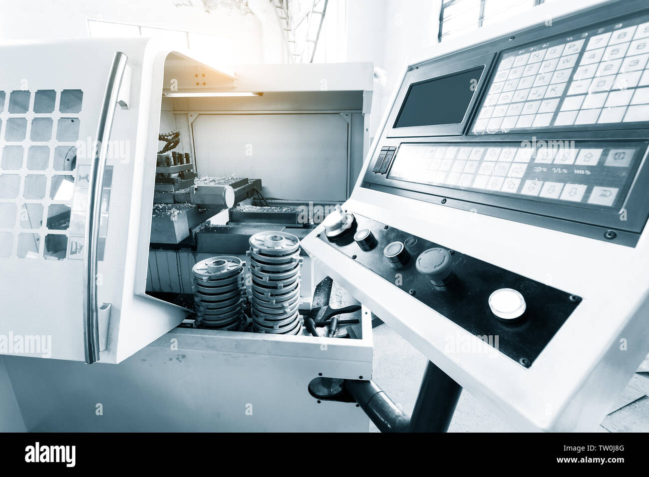 Industrial machine and control panel Stock Photo - Alamy