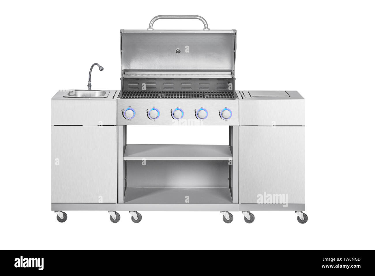 Stainless steel grill Stock Photo - Alamy