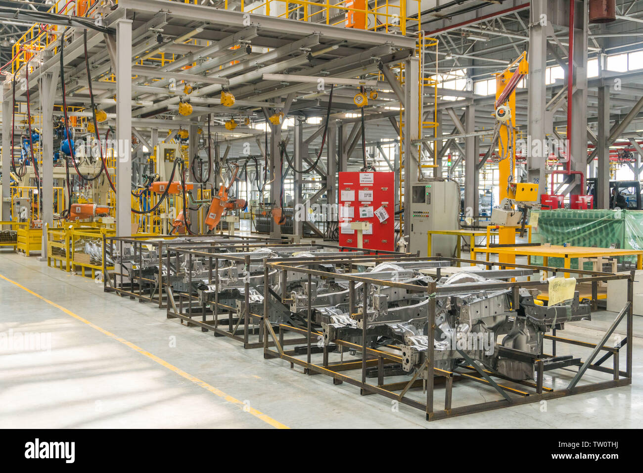 Car Assembly plant. External parts of the car Stock Photo Alamy