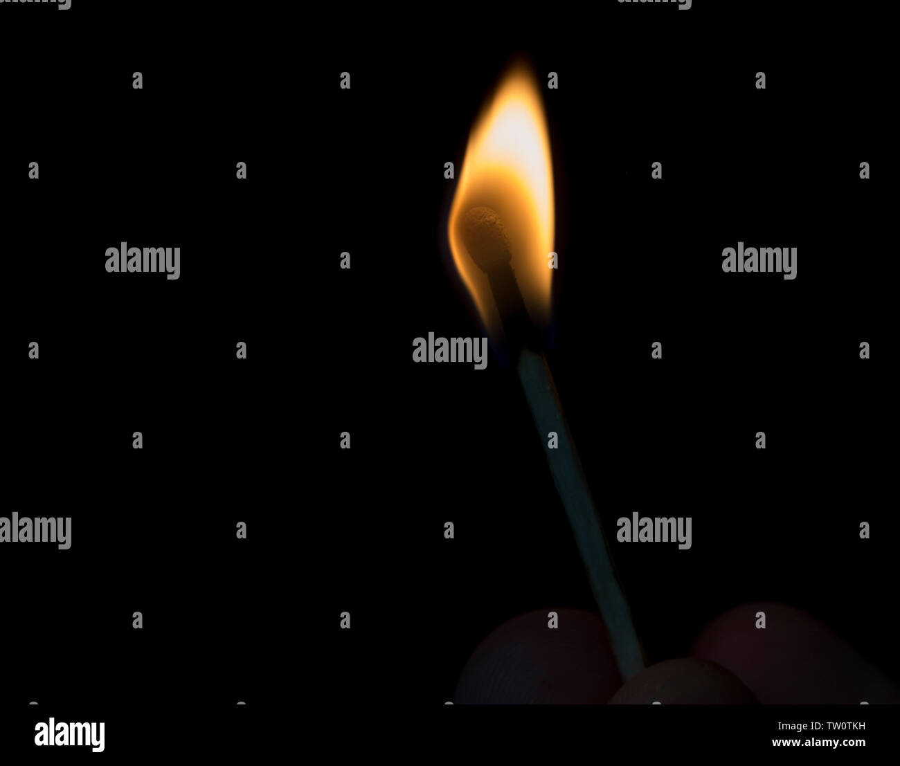 A burning match Stock Photo Alamy