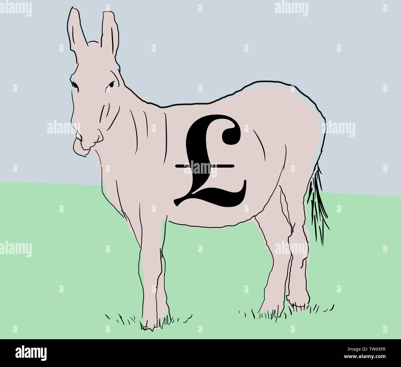 Money Mule illustration Stock Photo