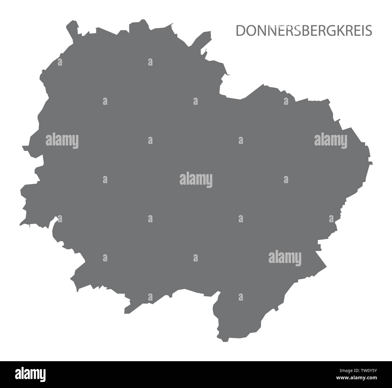 Donnersbergkreis grey county map of RhinelandPalatinate DE Stock