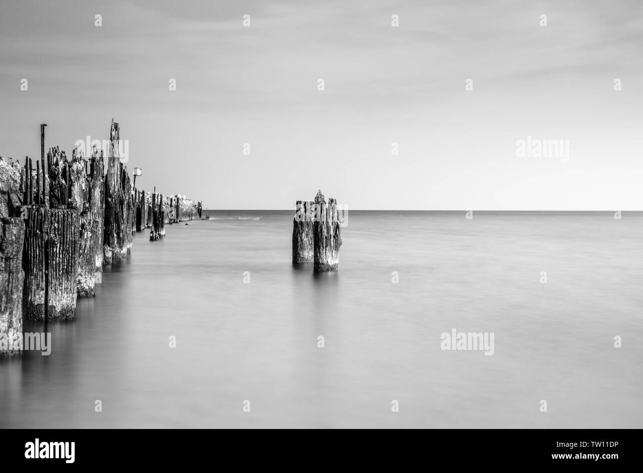 Scenic view baltic sea Black and White Stock Photos & Images - Alamy