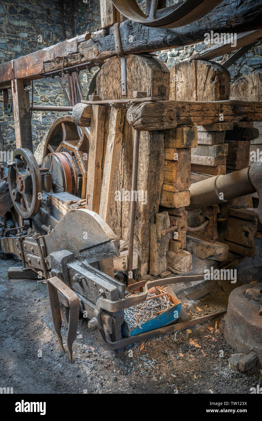 The Finch Brothers Foundry, established in 1814 and closed in 1960, was renowned for making Edge Tools and Shovels in Sticklepath, Devon. Stock Photo