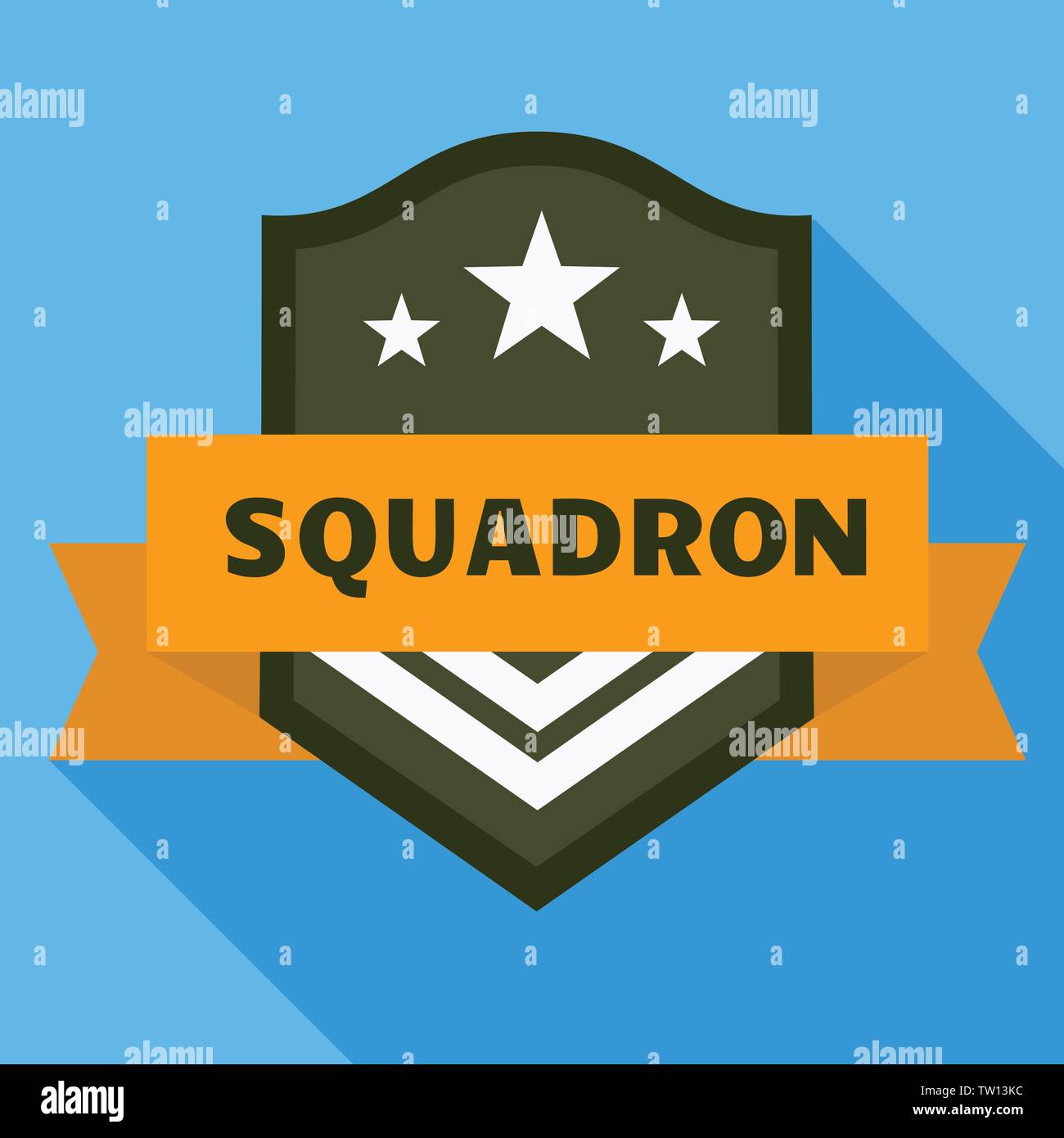 Air squadron logo. Flat illustration of air squadron vector logo for web design Stock Vector