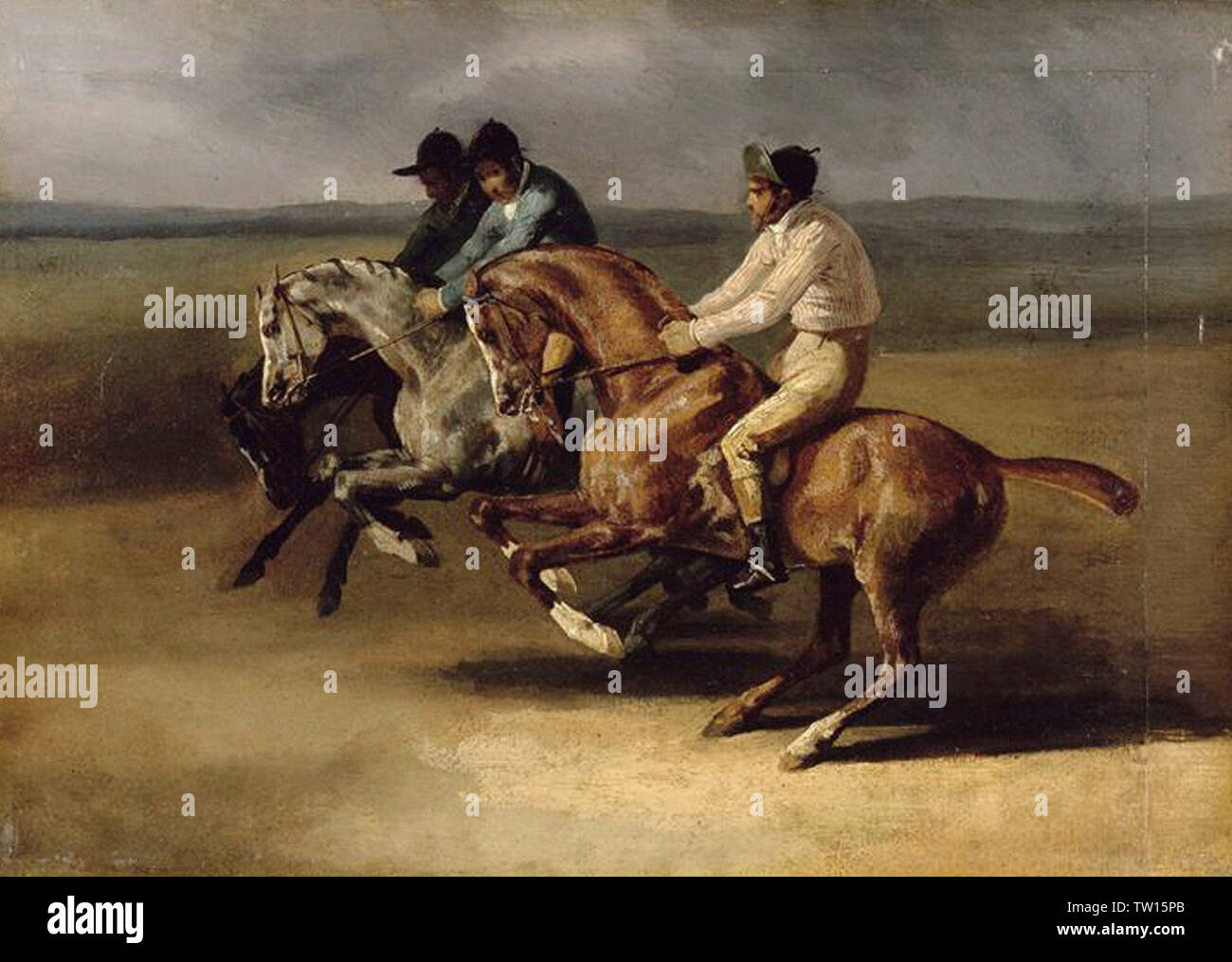 Nikolai Nikolaevich Ge (Gay)ricault - Horse Race 1824 Stock Photo