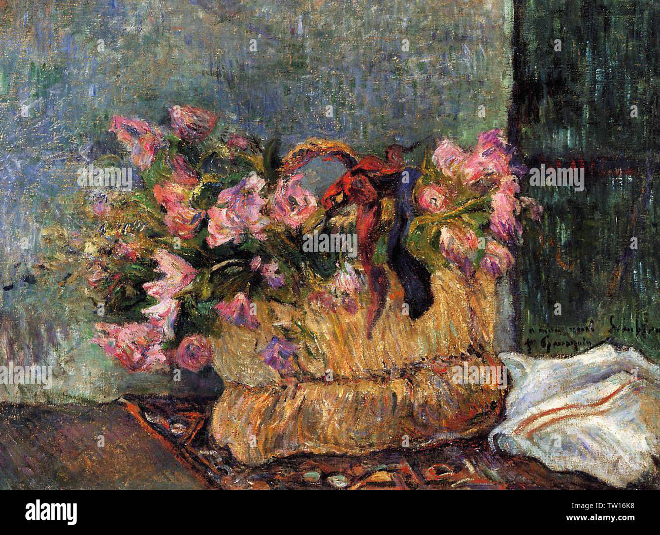 Paul Gauguin - Basket of Flowers Stock Photo - Alamy