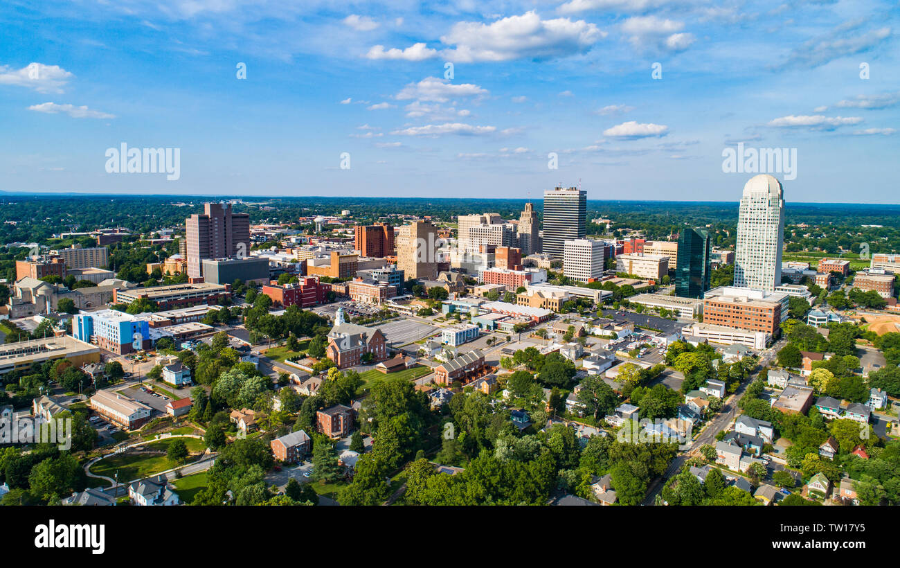 WinstonSalem, North Carolina Skyline Aerial Stock Photo Alamy