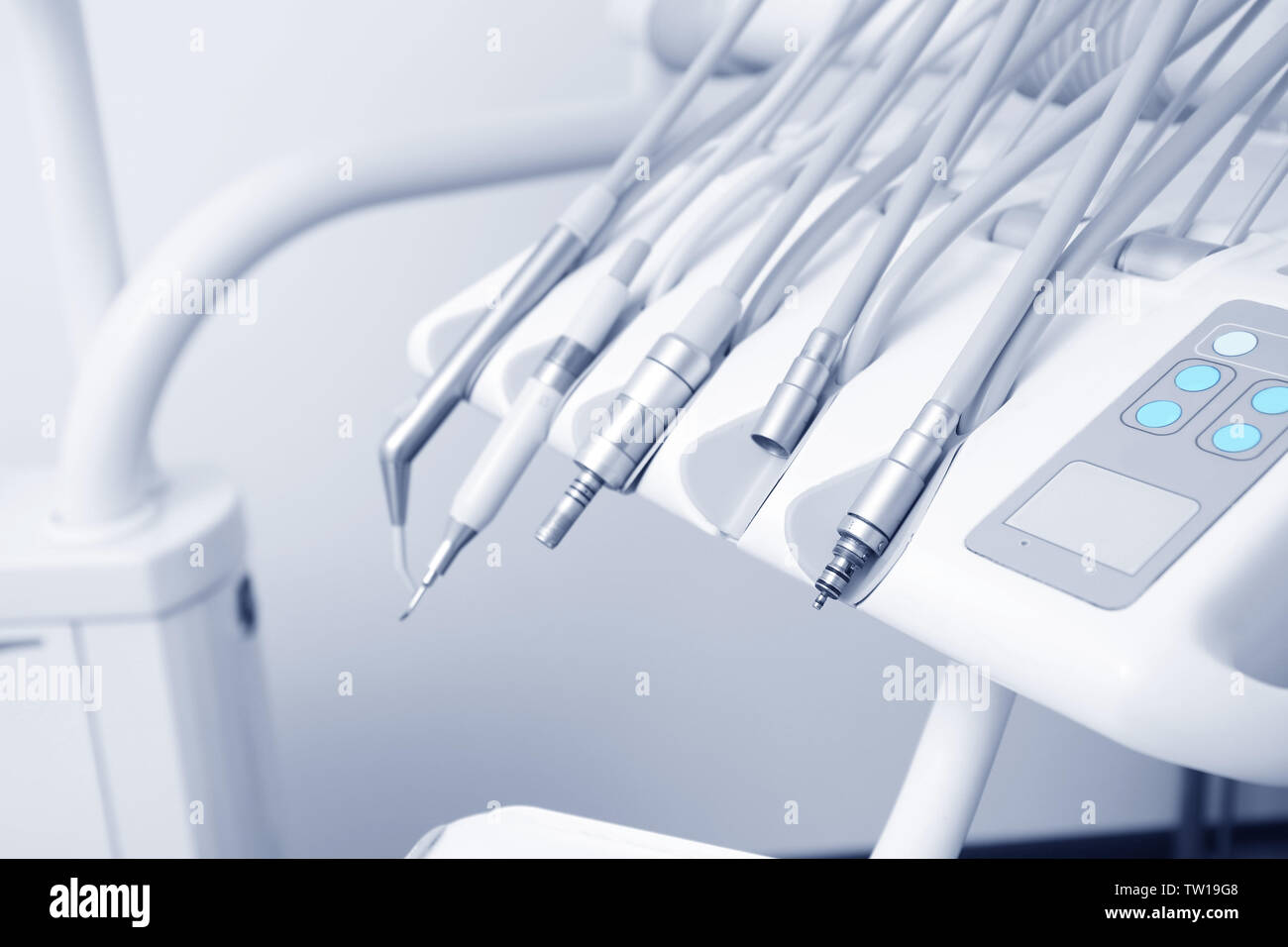 Dental instruments in clinic, closeup Stock Photo Alamy