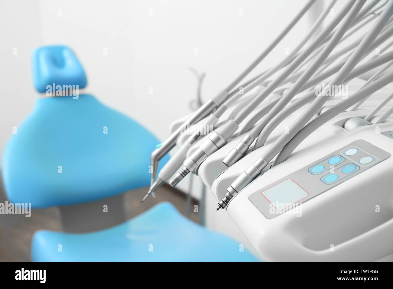 Dental instruments in clinic, closeup Stock Photo Alamy