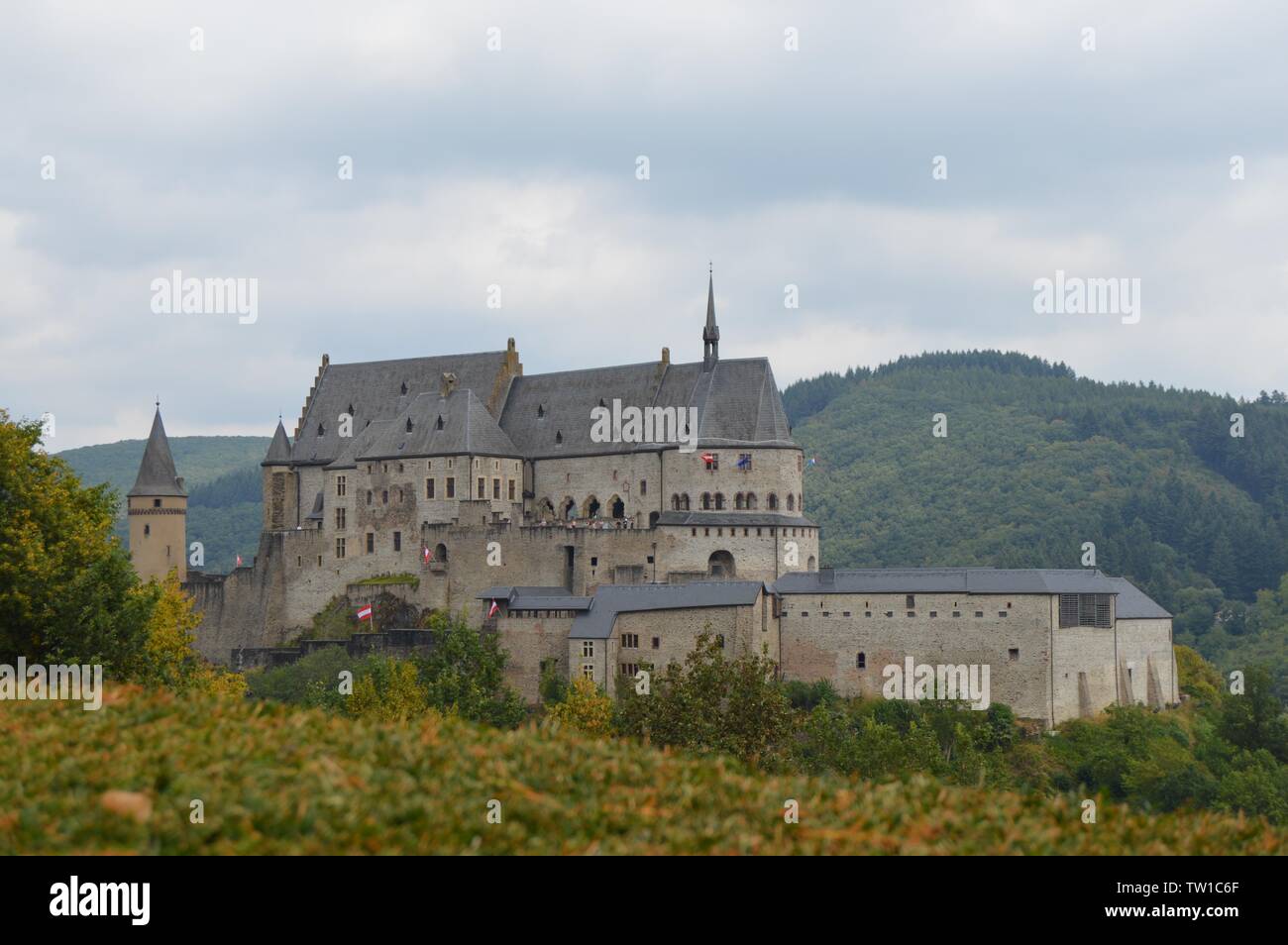 Castle Bourscheid Luxembourg Stock Photo Alamy