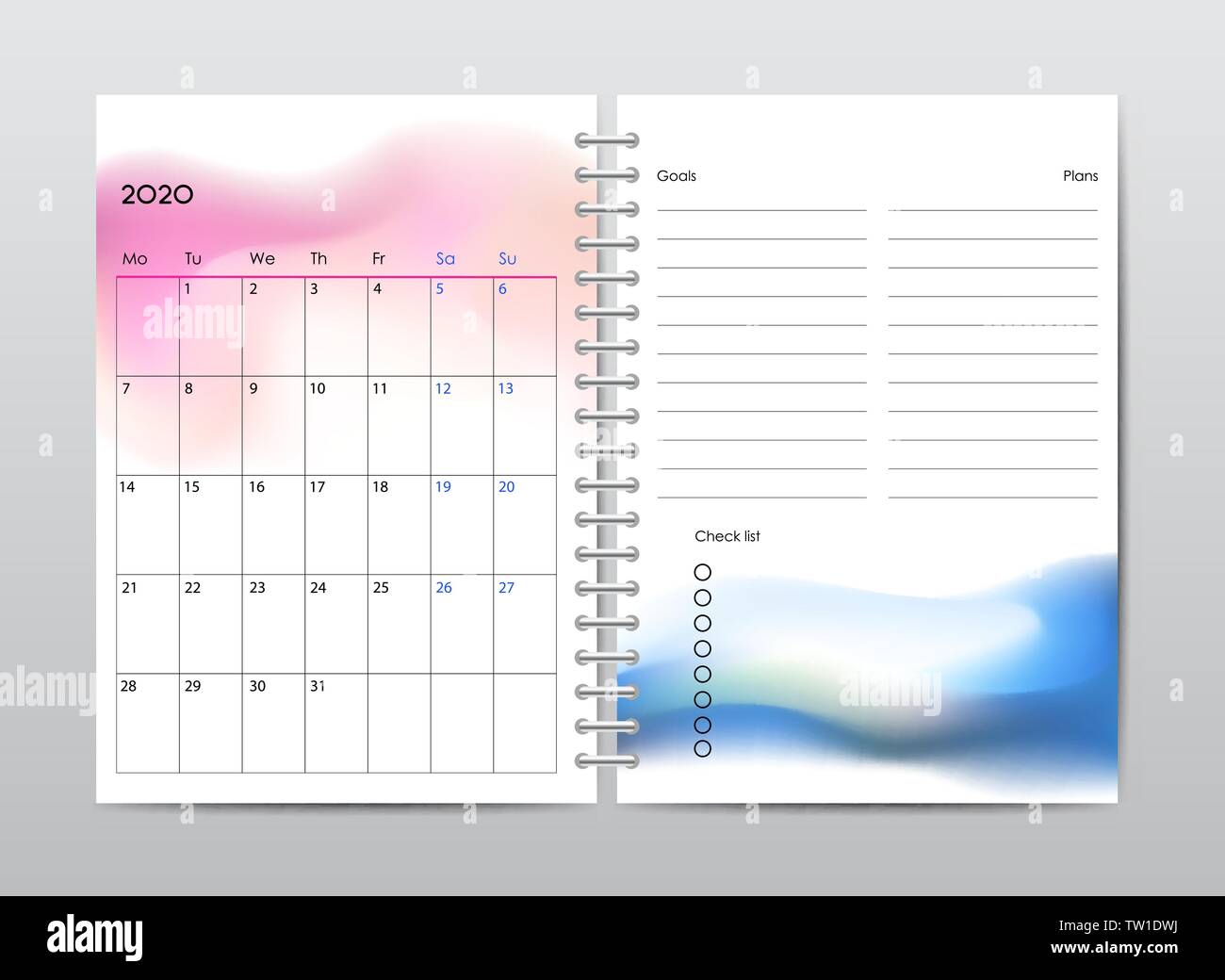 Project life and business planner with open date Stock Vector Image ...