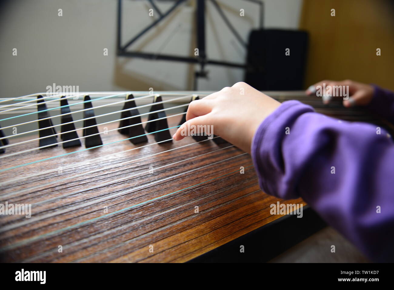 Guzheng is Chinese musical instrument Stock Photo