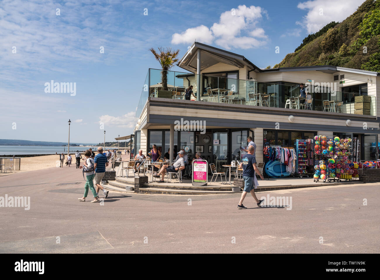 Durley Chine cafe restaurant Bournemouth Stock Photo