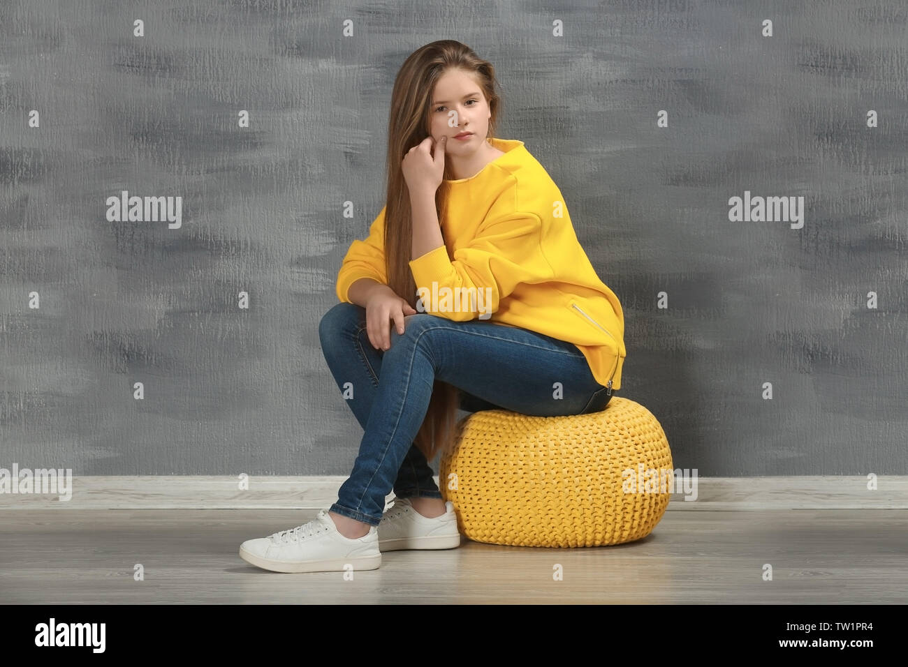 Pretty Teenager Girl Posing On Color Background Stock Photo Alamy pretty-teenager-girl-posing-on-color-background-stock-photo-alamy