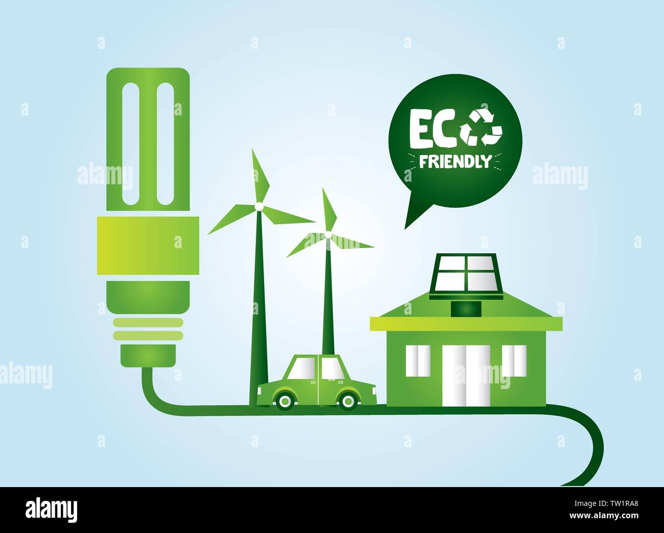 eco friendly planet design image Stock Vector