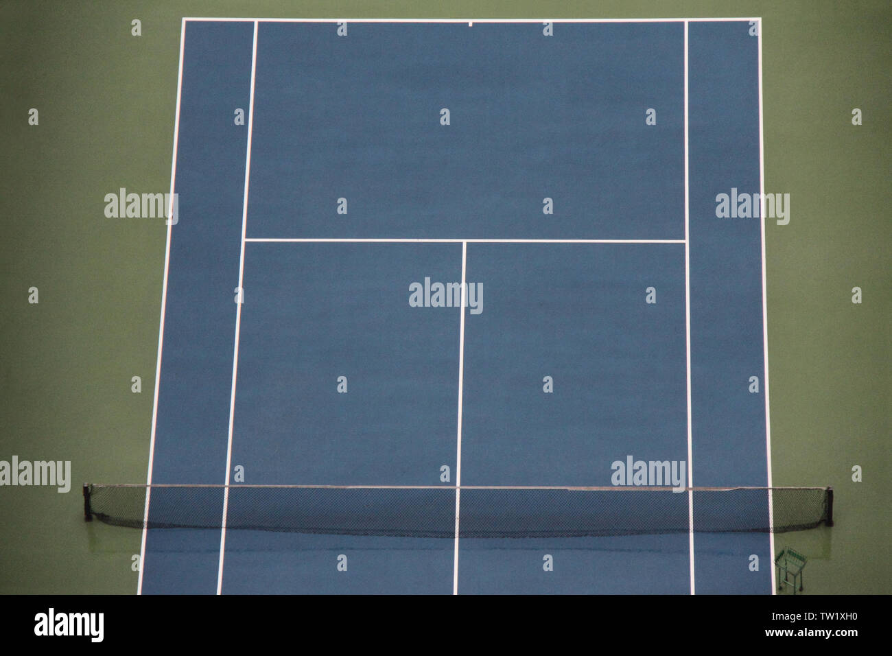 High angle view of a tennis court Stock Photo