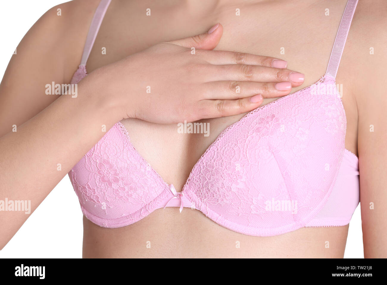 Pink bra hand hi-res stock photography and images - Alamy